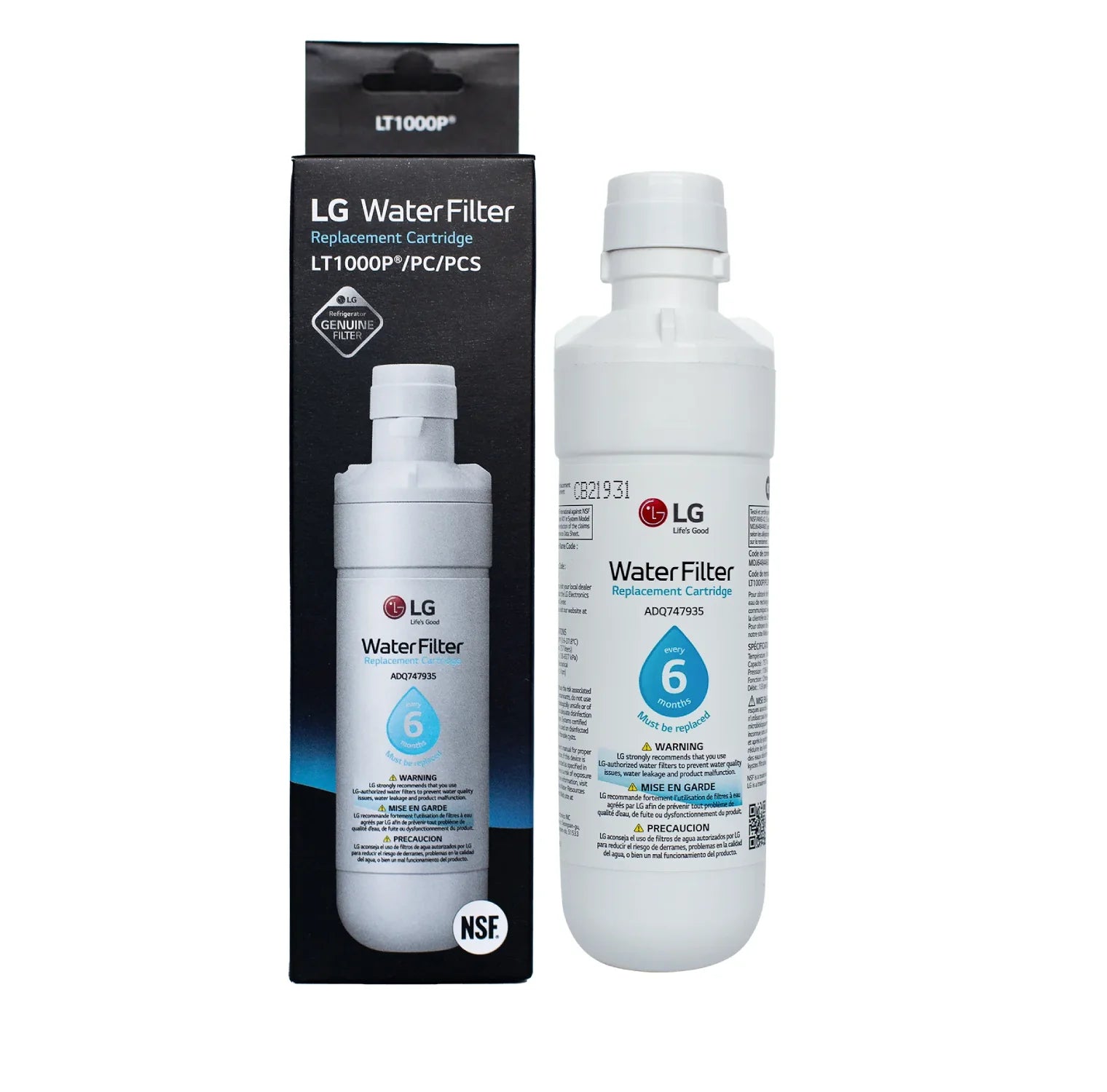 LG LT1000P/LT1000PC, ADQ747935 Replacement Refrigerator Water Filter